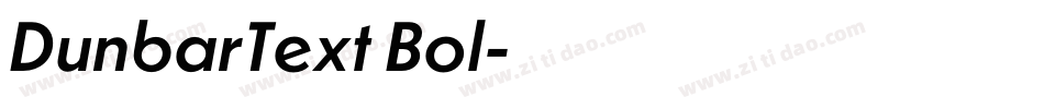 DunbarText Bol字体转换